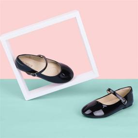 img 1 attached to 💃 SANDALUP Mary Jane Flats: идеальные балетки для маленьких девочек для нарядных дней.