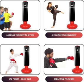 img 1 attached to ANSAVO 63-inch Inflatable Punching Bag: Heavy Duty Kids Punching Bag for Boxing, Karate, Kickboxing, Taekwondo, MMA & Stress Relief