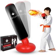 ansavo 63-inch inflatable punching bag: heavy duty kids punching bag for boxing, karate, kickboxing, taekwondo, mma & stress relief logo