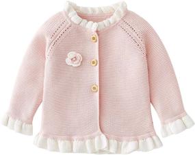 img 4 attached to Simplee Kids Cardigan Sweater Protection Apparel & Accessories Baby Girls