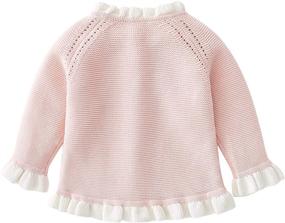 img 3 attached to Simplee Kids Cardigan Sweater Protection Apparel & Accessories Baby Girls