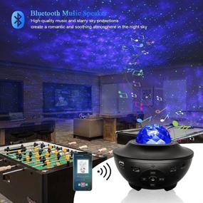 img 1 attached to Enhance Your Bedroom with the Starry Night Light Projector: Galaxy & Ocean Waves, Remote Control, Bluetooth Music Speaker - Perfect Birthday Party Gift!