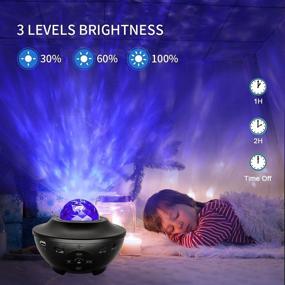 img 3 attached to Enhance Your Bedroom with the Starry Night Light Projector: Galaxy & Ocean Waves, Remote Control, Bluetooth Music Speaker - Perfect Birthday Party Gift!