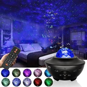 img 4 attached to Enhance Your Bedroom with the Starry Night Light Projector: Galaxy & Ocean Waves, Remote Control, Bluetooth Music Speaker - Perfect Birthday Party Gift!