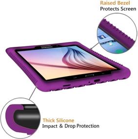 img 1 attached to 🔮 Fintie Purple Silicone Case for Samsung Galaxy Tab A 8.0 2017 Model T380/T385 – Anti Slip, Shock Proof Cover [Kids Friendly]