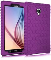 🔮 fintie purple silicone case for samsung galaxy tab a 8.0 2017 model t380/t385 – anti slip, shock proof cover [kids friendly] logo