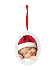 img 2 attached to 🎄 Tiny Ideas Baby's 'My First Christmas' Handprint or Footprint Holiday Double-Sided DIY Photo Ornament - Perfect Creative Gift for New and Expecting Parents, White and Red