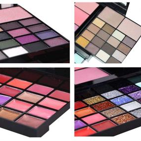 img 2 attached to Ultimate All-In-One Makeup Gift Set: 74 Colors Makeup Kit with Eyeshadows, Lip Gloss, Glitter Cream, Concealer, Blusher, Bronzer, Highlight and Contour - Full Kit for Women