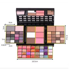 img 1 attached to Ultimate All-In-One Makeup Gift Set: 74 Colors Makeup Kit with Eyeshadows, Lip Gloss, Glitter Cream, Concealer, Blusher, Bronzer, Highlight and Contour - Full Kit for Women