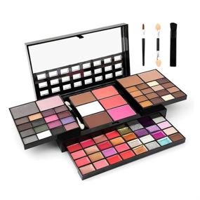 img 4 attached to Ultimate All-In-One Makeup Gift Set: 74 Colors Makeup Kit with Eyeshadows, Lip Gloss, Glitter Cream, Concealer, Blusher, Bronzer, Highlight and Contour - Full Kit for Women