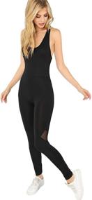 img 2 attached to 👗 SweatyRocks Spaghetti Bodycon Jumpsuits: Stylish Women's Clothing for Jumpsuits, Rompers, and Overalls