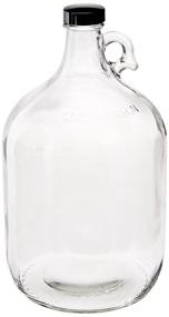img 1 attached to 🍶 FastRack 1-Gallon Clear Glass Water Bottle with Polyseal Cap - Long-lasting and Spacious