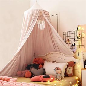 img 4 attached to 🏰 Kertnic Decor Canopy for Kids Bed - Enhance Your Princess's Room with Dreamy Pink Castle Canopy, Mosquito Net, & Reading Nook