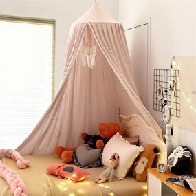 img 3 attached to 🏰 Kertnic Decor Canopy for Kids Bed - Enhance Your Princess's Room with Dreamy Pink Castle Canopy, Mosquito Net, & Reading Nook