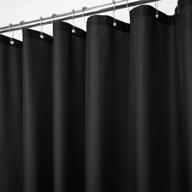 🚿 black vinyl shower liner curtain with metal grommets: water resistant & stylish solution logo