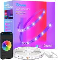 🎶 govee 50ft led strip lights - bluetooth rgb led lights, app control, 64 scenes, music sync for bedroom, living room, kitchen, party - etl listed adapter included логотип