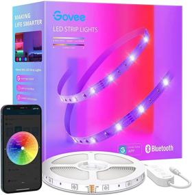 img 4 attached to 🎶 Govee 50ft LED Strip Lights - Bluetooth RGB LED Lights, App Control, 64 Scenes, Music Sync for Bedroom, Living Room, Kitchen, Party - ETL Listed Adapter Included