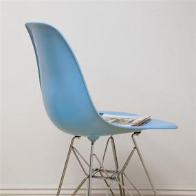 img 2 attached to 🪑 Set of 2 Blue Mid Century Modern Paris Tower Side Chair Dining Chairs - Perfect for Dining Room, Living Room, or Kitchen