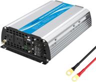 high-performance 1200w power inverter 12v dc to 110v 120v ac with 20a solar charge controller, remote control, dual ac outlets & usb port - ideal for rvs, trucks, and solar systems logo