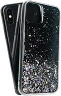 unique fortunes black glitter iphone logo