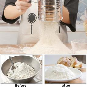img 1 attached to 🥐 HULISEN Pastry Cutter Set with Stainless Steel Dough Blender, 3 Cup Flour Sifter, and Biscuit Cutter - Professional Baking Tools for Cooking Cookies and Donuts (4 Pcs)
