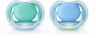 philips avent ultra air pacifier scf244/22 - 6-18 months, blue/green, 2-pack logo