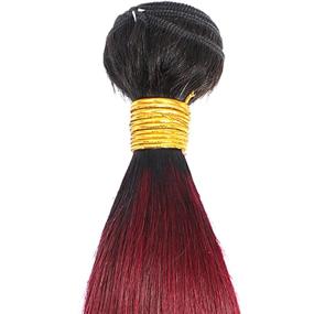 img 3 attached to Dailinna Straight Extension Brazilian Burgundy