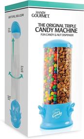 img 2 attached to Handy Gourmet Triple Candy Machine - Fun Candy & Nut Dispenser (Blue) - New & Improved - 360 Degree Selection