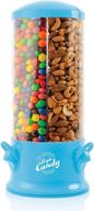 handy gourmet triple candy machine - fun candy & nut dispenser (blue) - new & improved - 360 degree selection логотип