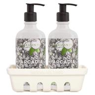 🐐 beekman 1802 - arcadia hand care set - goat milk-based hand wash & lotion bundle for dry hands - enriched with lactic acid & vitamins - cruelty-free bodycare - large size: 2x 12.5 oz each logo
