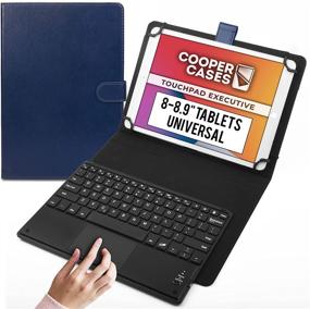 img 4 attached to 🖱️ Cooper Touchpad Executive: The Ultimate Multi-Touch Mouse Keyboard Case for 8-9" Tablets and Devices - iPadOS, Android, Windows Compatible Bluetooth Leather Cover with Hotkeys