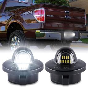 img 4 attached to 🚗 GemPro License Plate Light Assembly LED Tag Lamp Replacement for Ford F150 F250 F350 F450 F550 Superduty Bronco Excursion Ranger Expedition Explorer Rear Plate Lights, 6000K White, 2PCS (Black): Enhanced Illumination for Your Ford Vehicle's License Plate