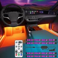 🚗 govee подсветка салона автомобиля: пульт дистанционного управления, rgb led-подсветка для автомобилей с 32 цветами и синхронизацией с музыкой - дизайн с двумя линиями, 12в постоянного тока. логотип
