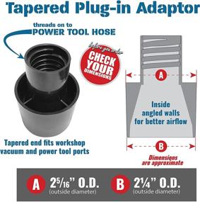 img 1 attached to 10 ft Dust Collection Power Tool Hose Kit: Compatible 🔌 with Multiple Power Tools, Brands, and Shop Vacuums; Equipped with Threaded Fittings