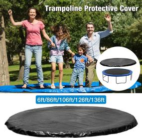 img 3 attached to ⛱️ Weatherproof Trampoline Cover for 6/8/10/12/13 Inch Round Trampolines - Rainproof, UV Resistant, Wear-Resistant Trampoline Protective Cover