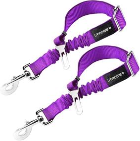 img 4 attached to 🐾 URPOWER Dog Seat Belt 2-Pack - Upgraded Adjustable Pet Safety Seat Belts for Vehicles - Heavy Duty, Elastic, and Durable Car Seat Belt for Dogs, Cats, and Pets