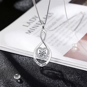 img 1 attached to 🎁 MUATOGIML 925 Sterling Silver Love You Mom Heart Infinity Pendant Necklace: Perfect Mother's Birthday Gift for Women/Nana