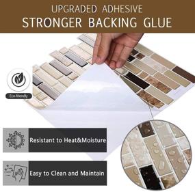 img 1 attached to 🔘 Vamos Tile Upgrade: Premium Peel and Stick Backsplash Tile - Marble Brown, 10 Sheets