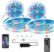 🌈 50ft rgb led strip lights 5050: color changing tape light with app control & remote controller for home lighting, tv backlight, kitchen, bar логотип