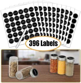 img 2 attached to 🌶️ SWOMMOLY Spice Rack Organizer: 24 Empty Round Spice Jars, 396 Labels, Chalk Marker, Funnel - Complete Set for Countertop, Cabinet, or Wall Mount