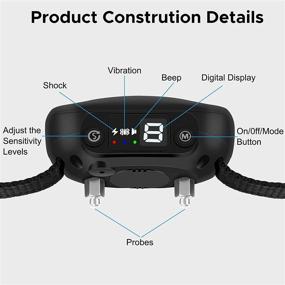 img 3 attached to 🐶 BATVOX Dog Bark Collar: Upgraded Intelligent with 3 Modes, 7 Adjustable Sensitivity Levels – Rechargeable & Waterproof for Small, Medium, Large Dogs