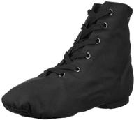 👢 danzcue women's jazz boot shoes with canvas and lace-up design logo