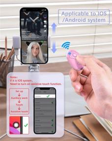 img 1 attached to Смартфон Радиоуправление Затвором для iPhone и Android - совместимо с TikTok, съемка фотографий и видео, управление громкостью, пауза воспроизведения, перелистывание страниц - совместимо с большинством смартфонов и планшетов
