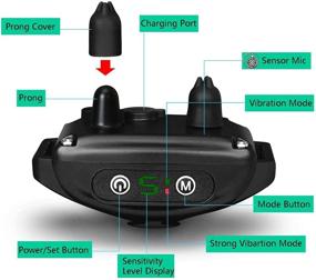 img 2 attached to 🐶 Rechargeable Bark Collar - Adjustable Sensitivity & Intensity, Shockless & Harmless, Beep & Vibration, No Pain, Ideal for Small, Medium & Large Dogs