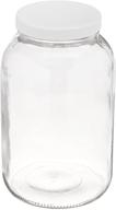 🏺 efficient storage solution: fastrack 1 gallon glass widemouth jar, clear logo