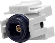 monoprice 108729 keystone jack toslink female 🔌 to female coupler adapter, white, 1-pack: efficient connectivity solution logo