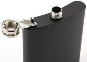 img 1 attached to 🥃 Tebery 8 oz Stainless Steel Black Hip Flask Set - Leakproof & Stylish - Ideal for Groomsmen or Bridal Wedding Gift - Set of 4 + Bonus Funnel