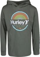 👕 stylish and versatile: hurley boys' long sleeve hooded t-shirt - a must-have! logo