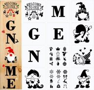 🎨 gnome stencil: letter stencils for painting on wood porch welcome sign - diy decor logo