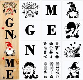 img 4 attached to 🎨 Gnome Stencil: Letter Stencils for Painting on Wood Porch Welcome Sign - DIY Decor